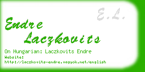 endre laczkovits business card